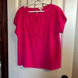 Omanti Stunning Silk Hot Pink Top in Excellent Condition.